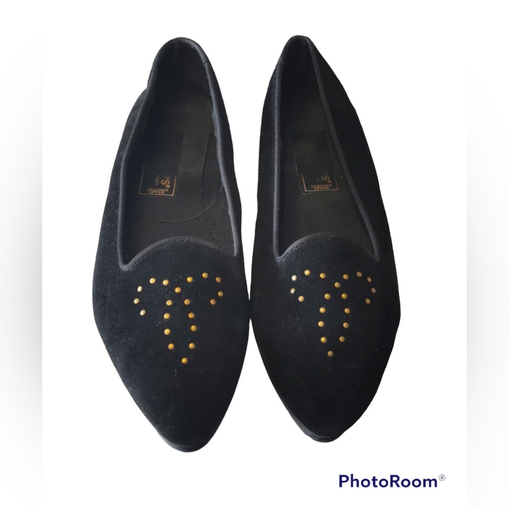 🍄 Black Flats, Size 10